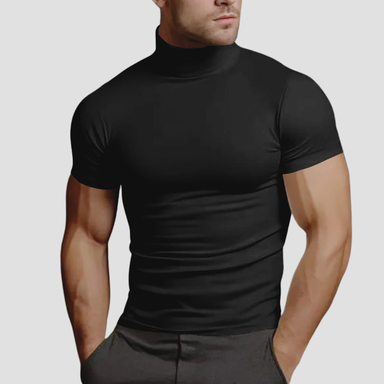 Black T shirt with turtleneck