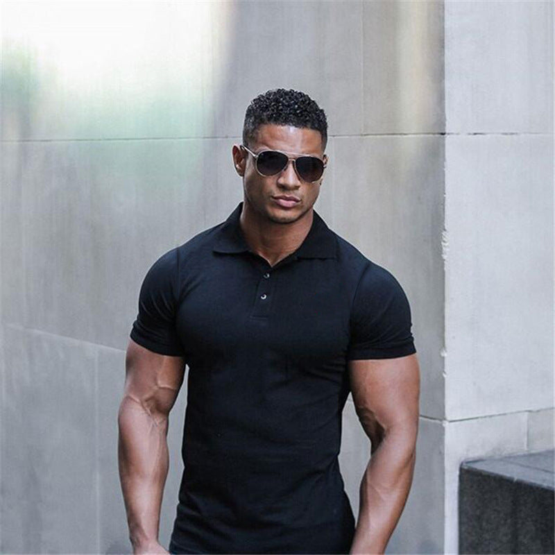 Black polo shirt menswear